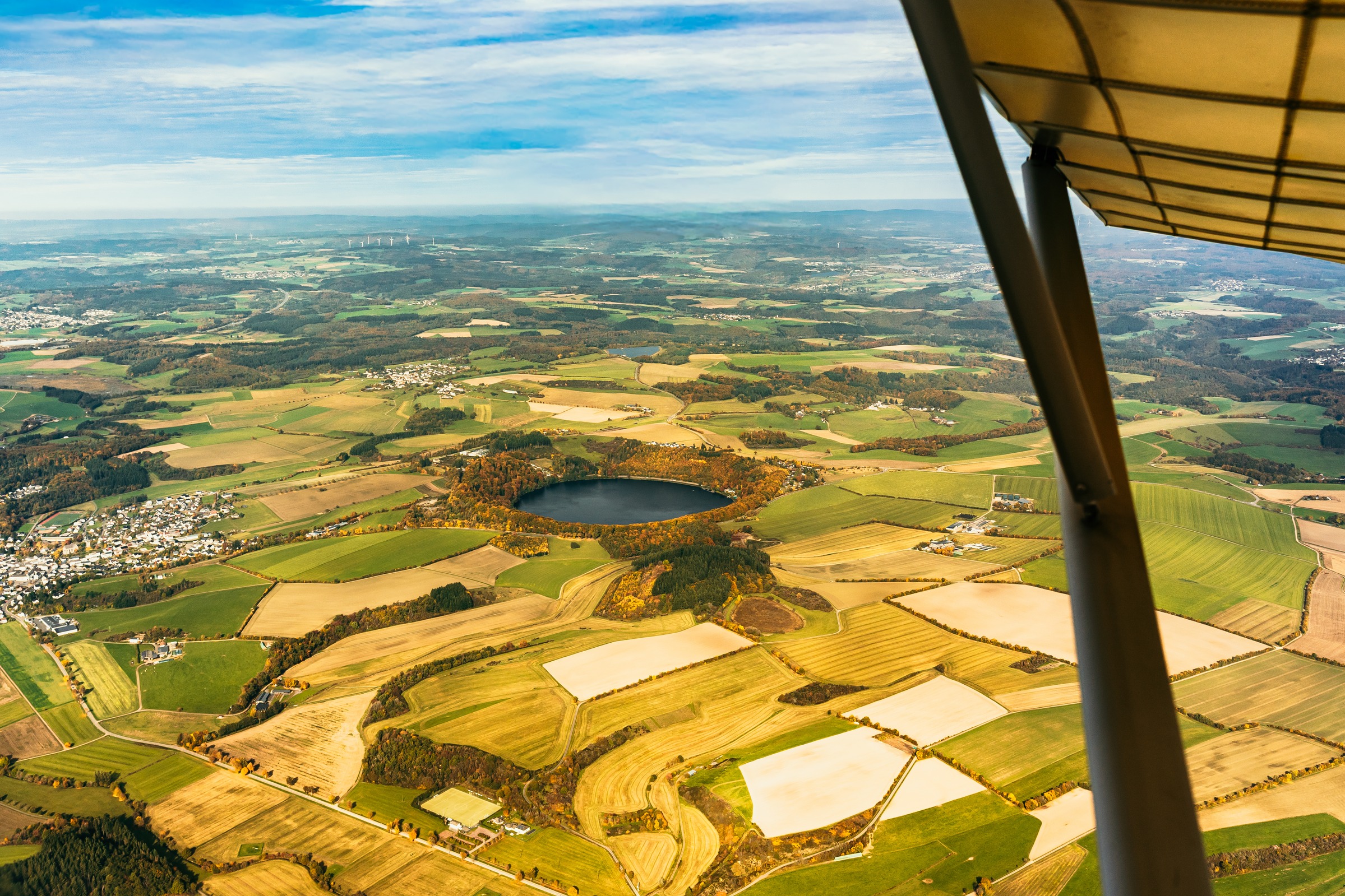 Landschaft Eifel aus der Luft