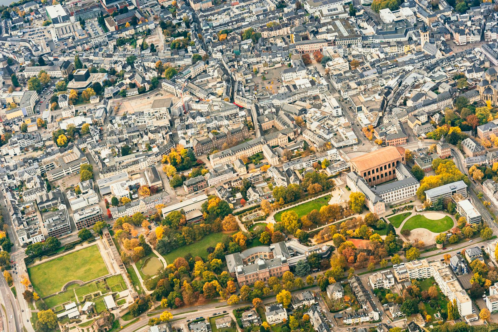 Trier Zentrum aus der Luft